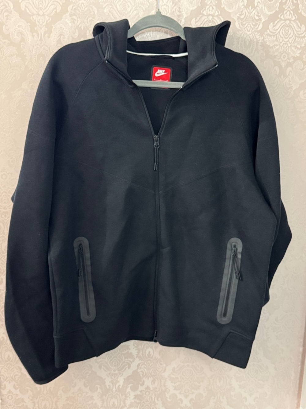 Nike Black Zippered Hooded Jacket